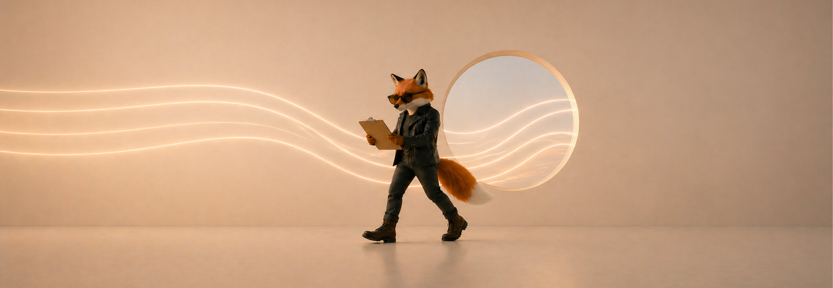 Walking with Fox in the box